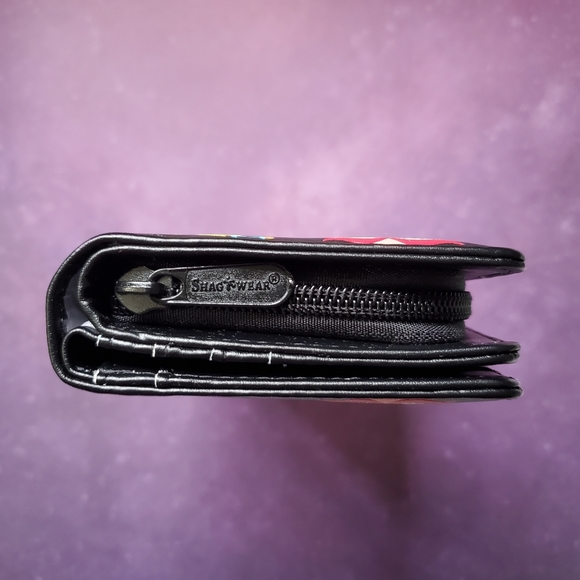 Owl Garden Wallet NWT - Black Vegan Leather - Shagwear - Picture 6 of 9